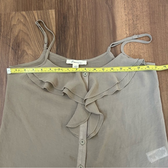Brown Button Up Ruffle Cami - Picture 15 of 16